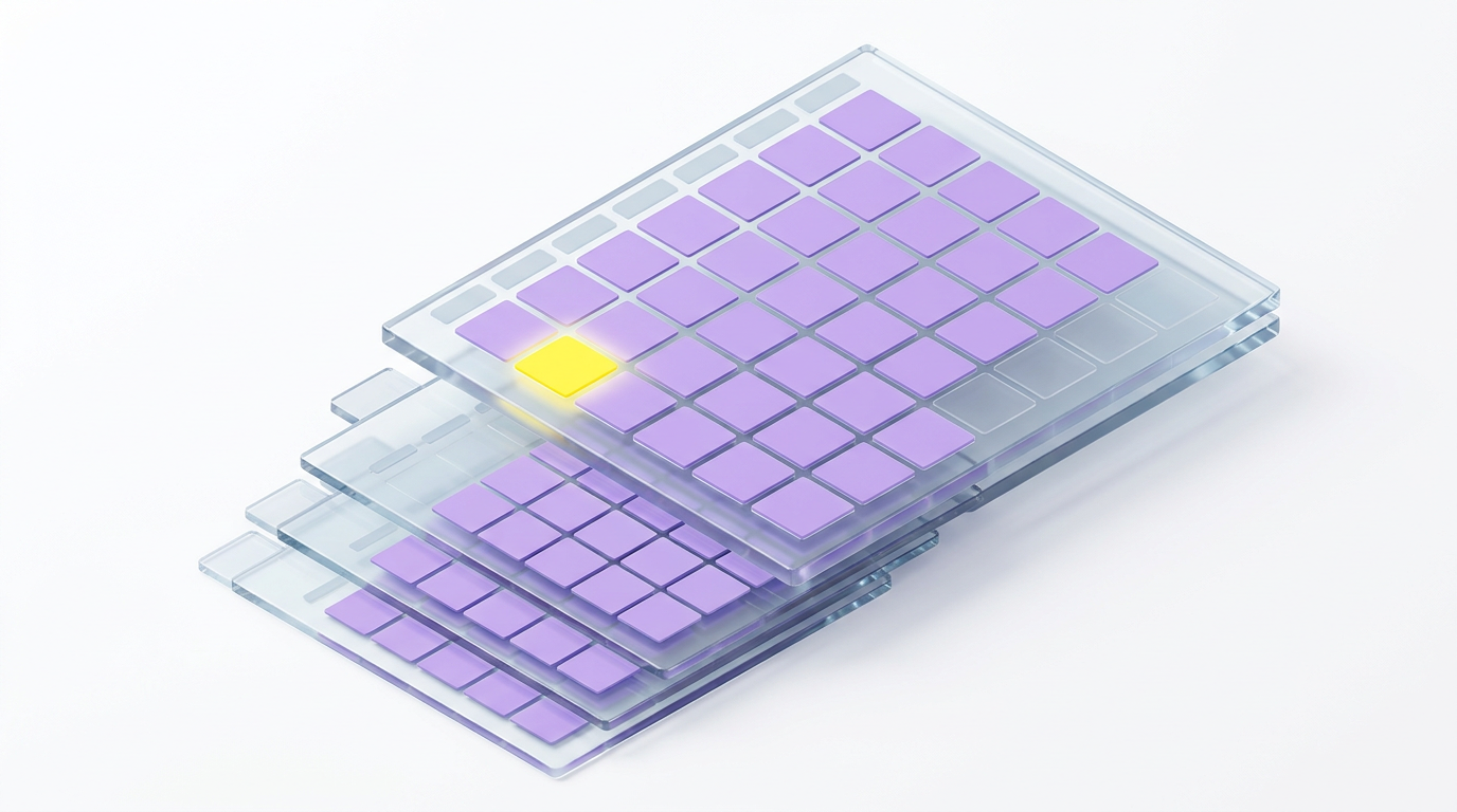 Illustration of an availability calendar across booking pages