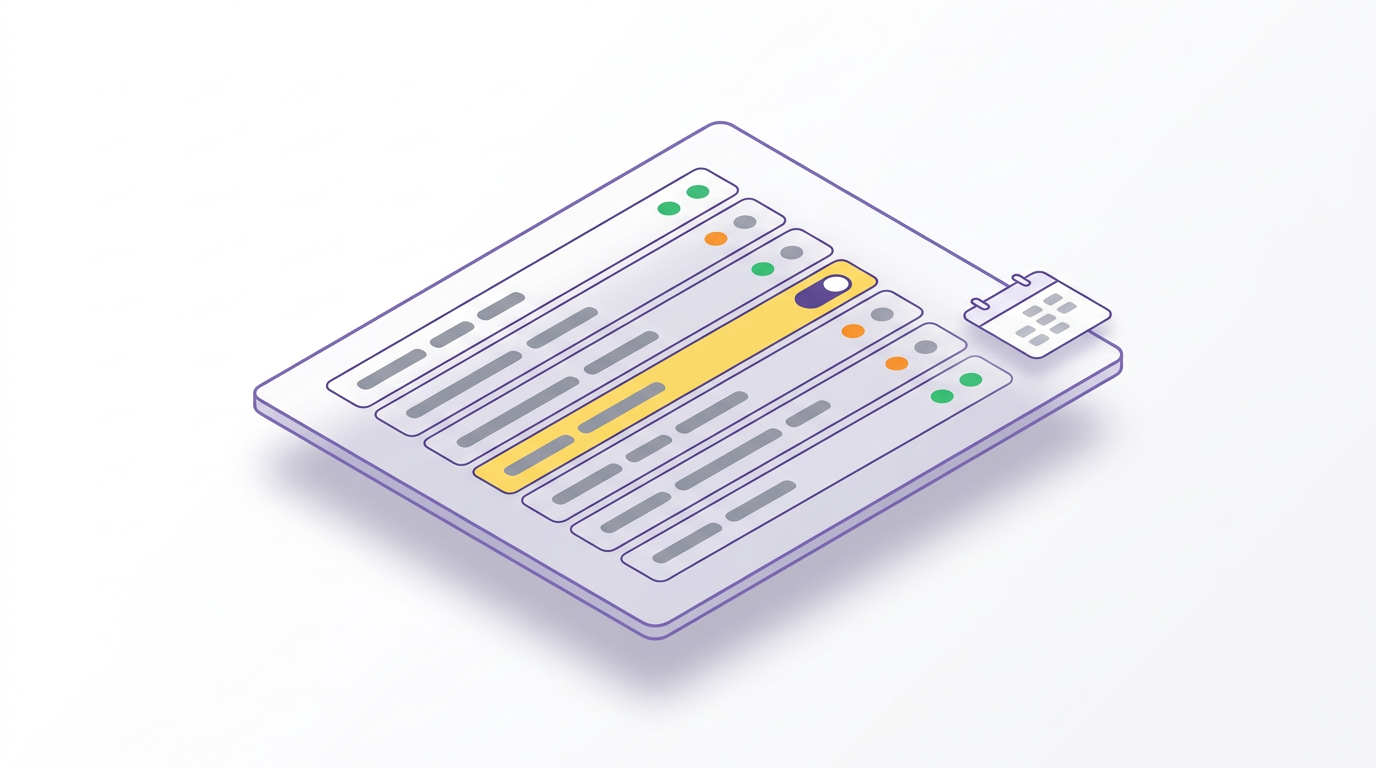 Illustration: bookings list and dashboard