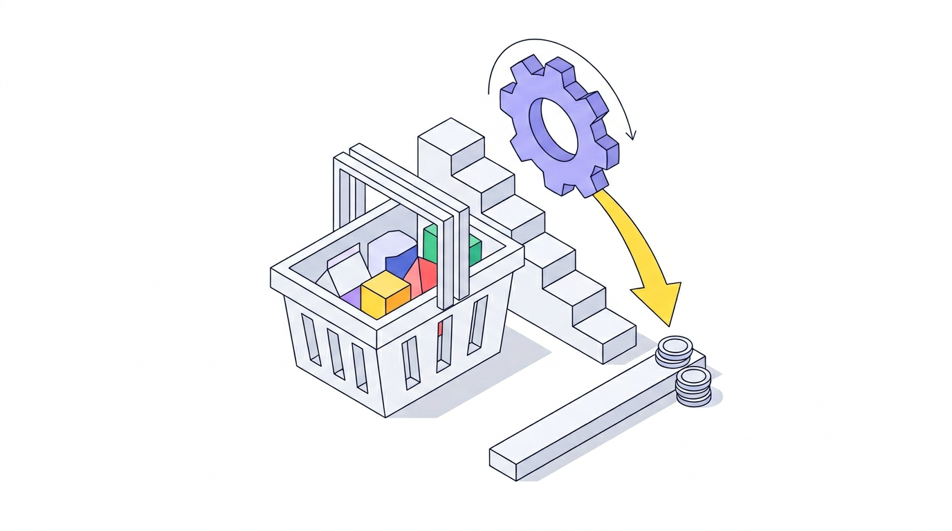 Illustration of automatic discount rules at checkout