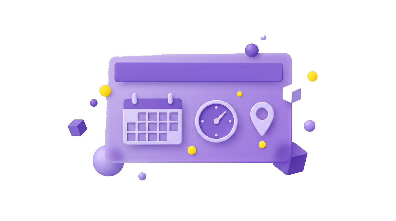 Illustration of creating an event with dates and basics