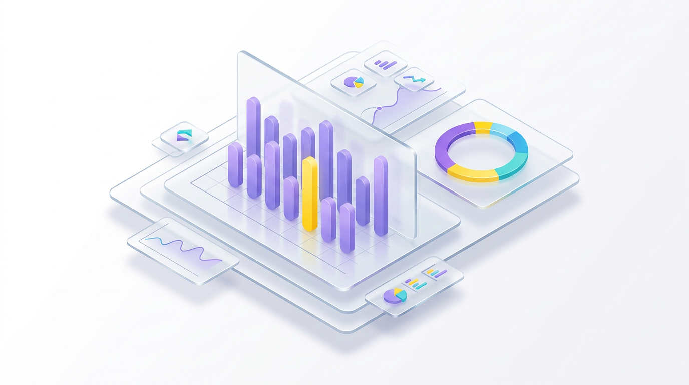 Illustration of reports and analytics dashboards