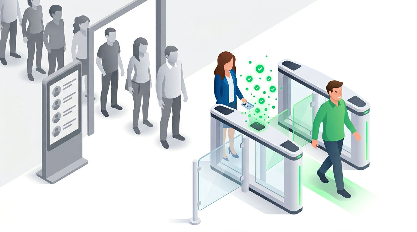 Illustration of eligible members and controlled access