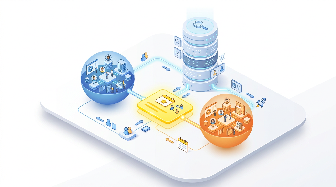 Illustration of event sharing across partner organisations